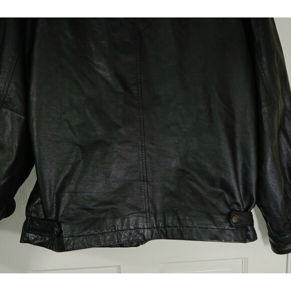 ​Torriani Ispiraizone Italiana Men's Black Leather Jacket L Bomber Style Mod - Picture 7 of 16